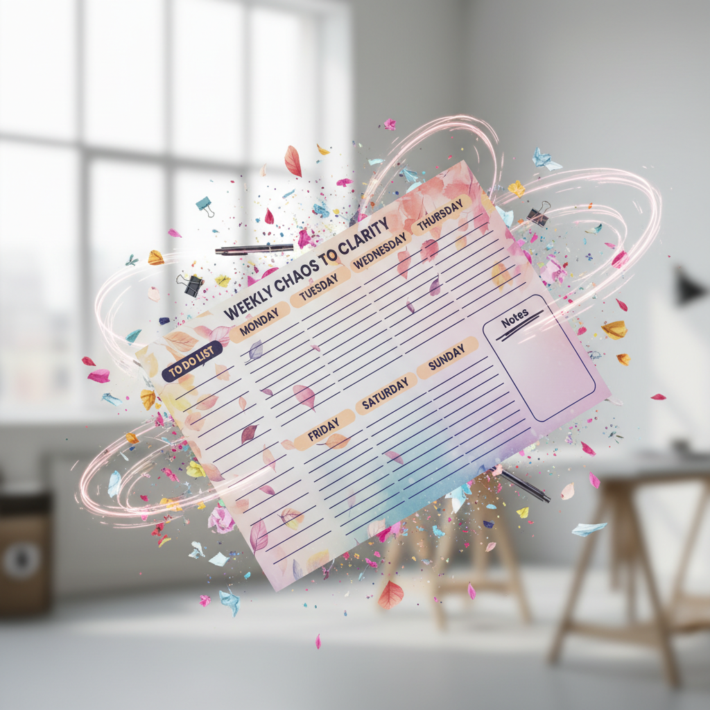 Weekly Chaos to Clarity Planner Notepad
