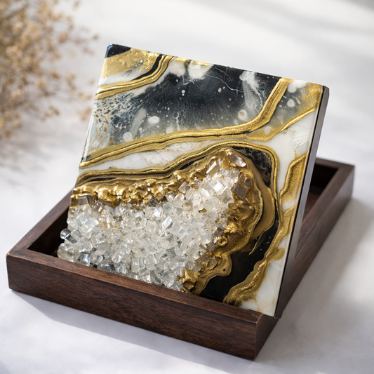 Midnight Gold | 8x8"