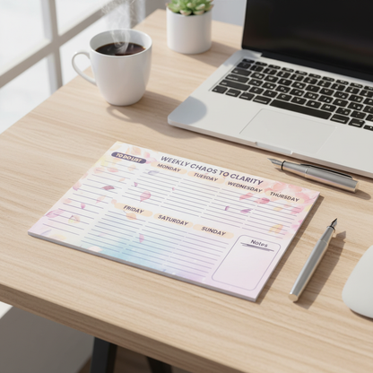 Weekly Chaos to Clarity Planner Notepad