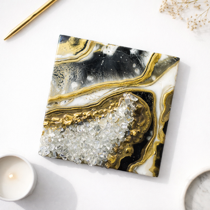 Midnight Gold | 8x8"